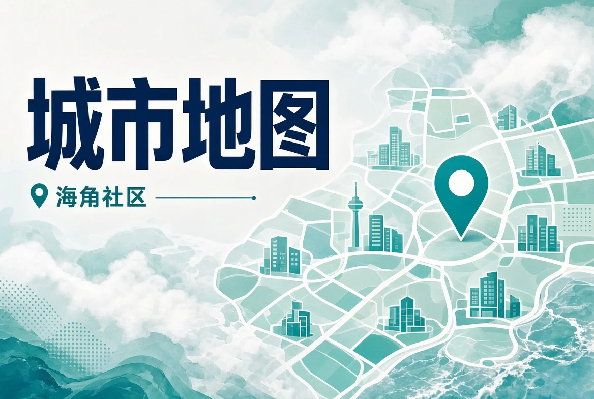 海角社区城市地图主题